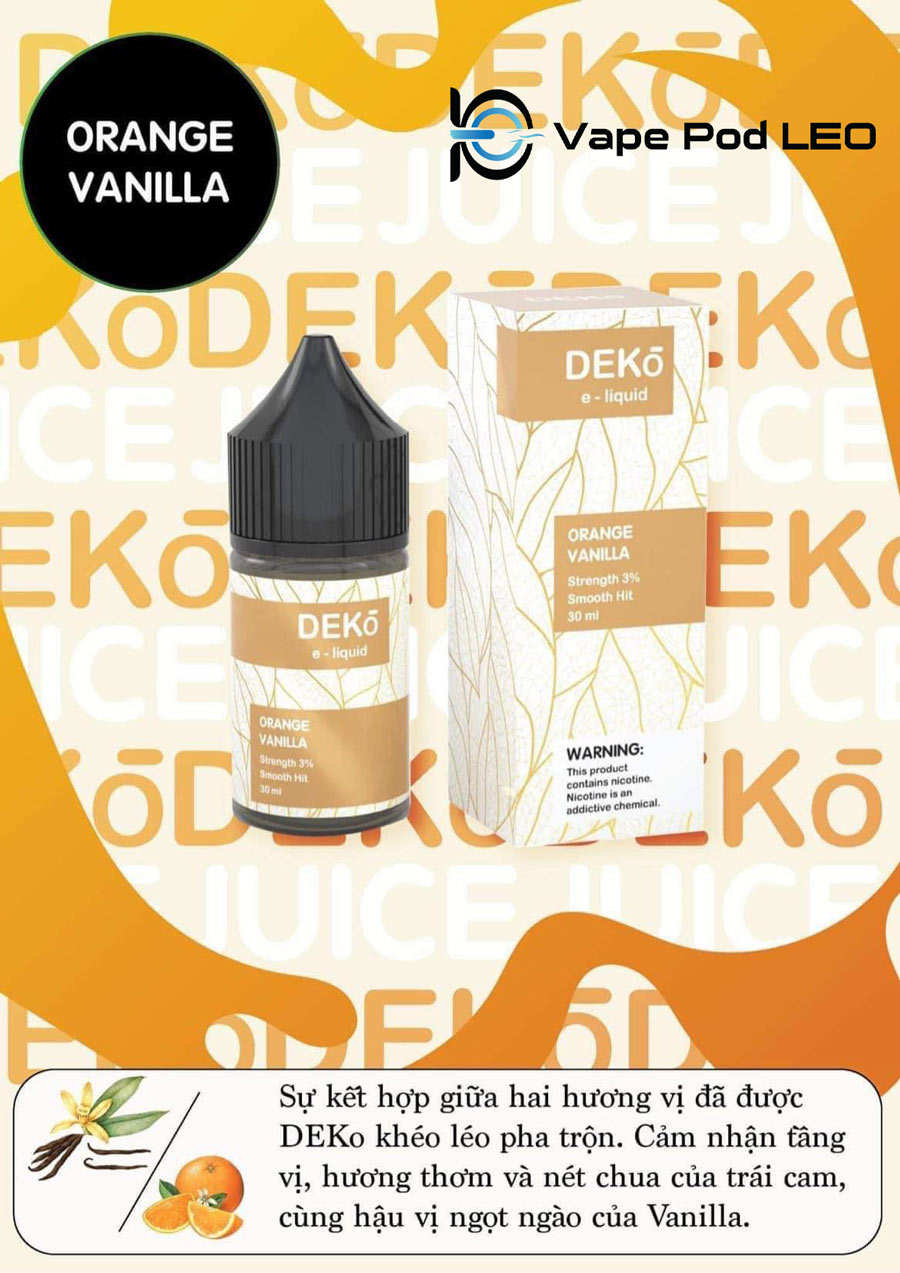 Tinh Dầu DEKO Cam Vani – Orange Vanilla 30ml